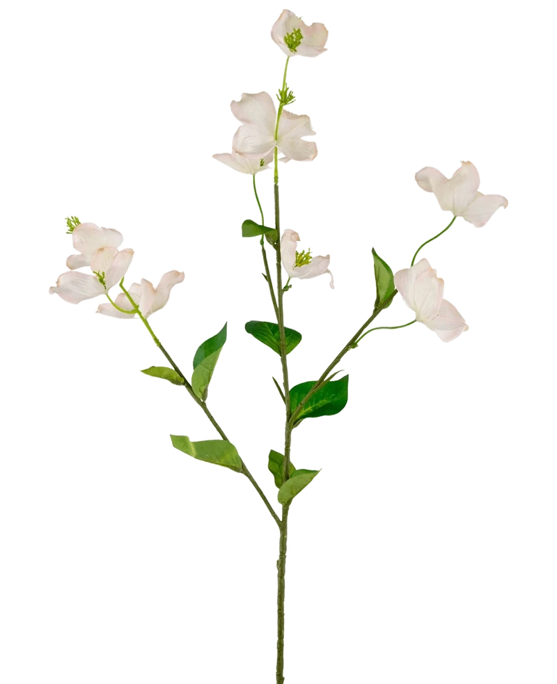 Kunst kornoelje Real Touch Wit/roze 74cm