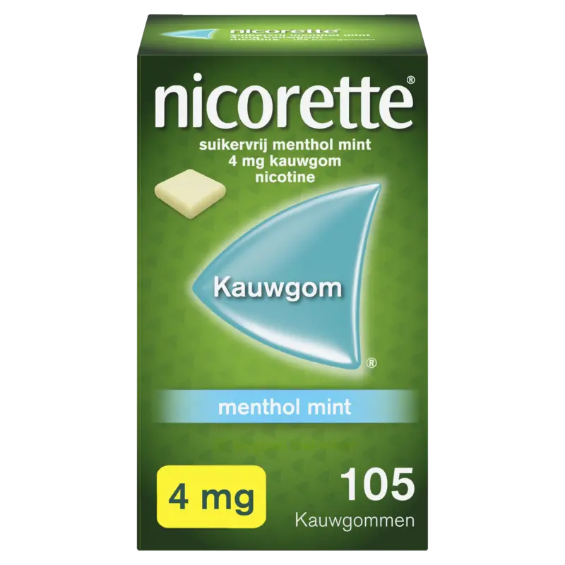 Nicorette Menthol mint kauwgom 4mg nicotine