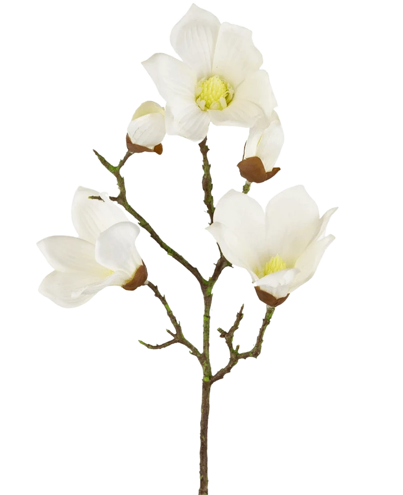 Kunst Magnolia Real Touch Wit 72cm