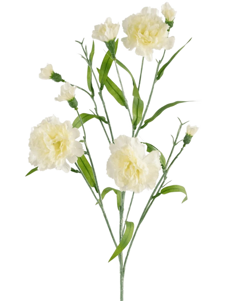 Kunstbloem Anjer tros 70 cm wit