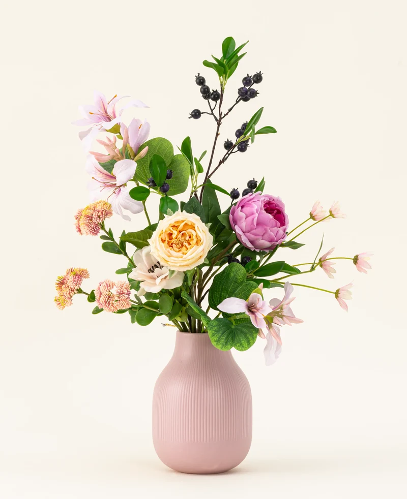 Zijden kunstbloemen boeket Touch of Cloudlight