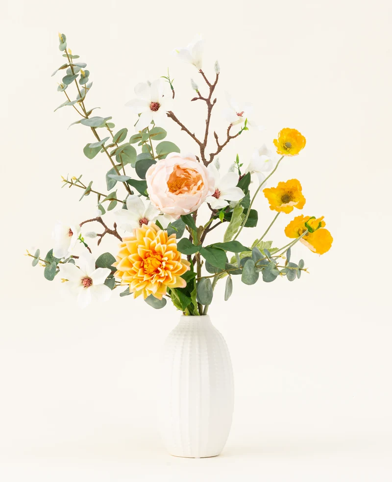 Zijden kunstbloemen boeket Fields of Joy