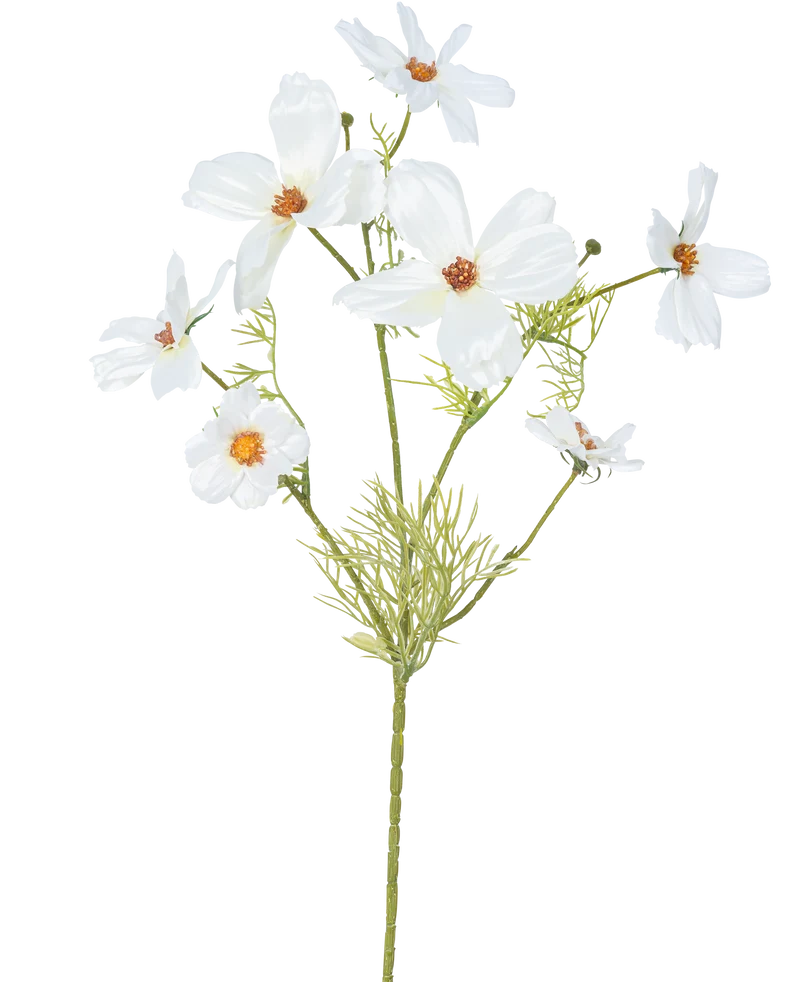 Kunstbloem Cosmos 74 cm wit