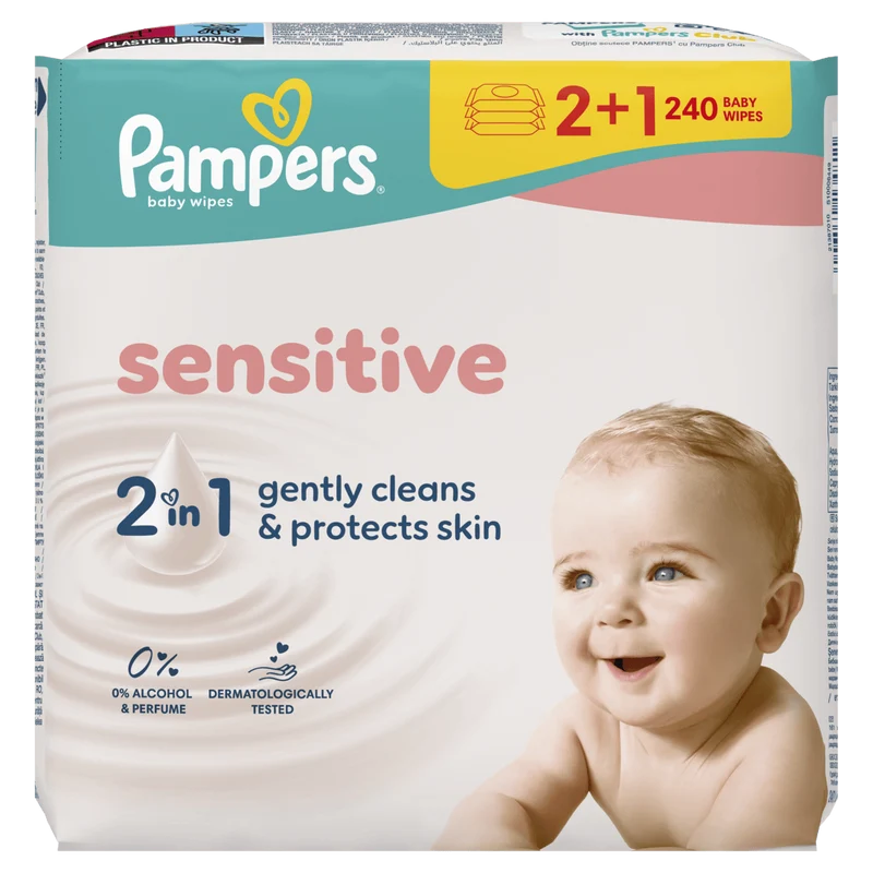 Pampers Sensitive doekjes 2+1