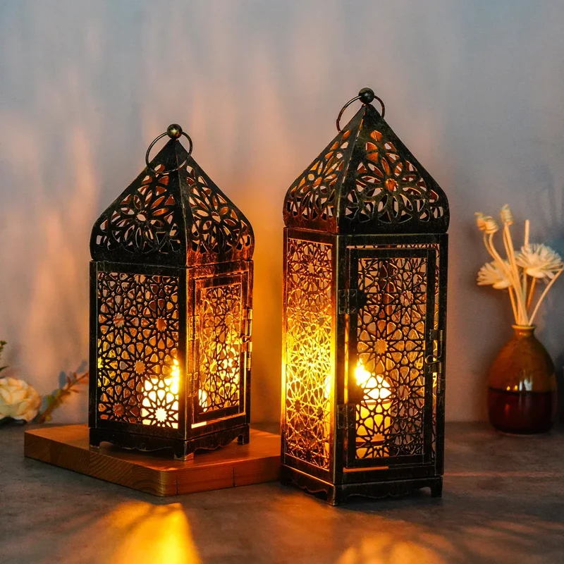Bronzen Vintage Windlicht voor Sfeervol Interieur