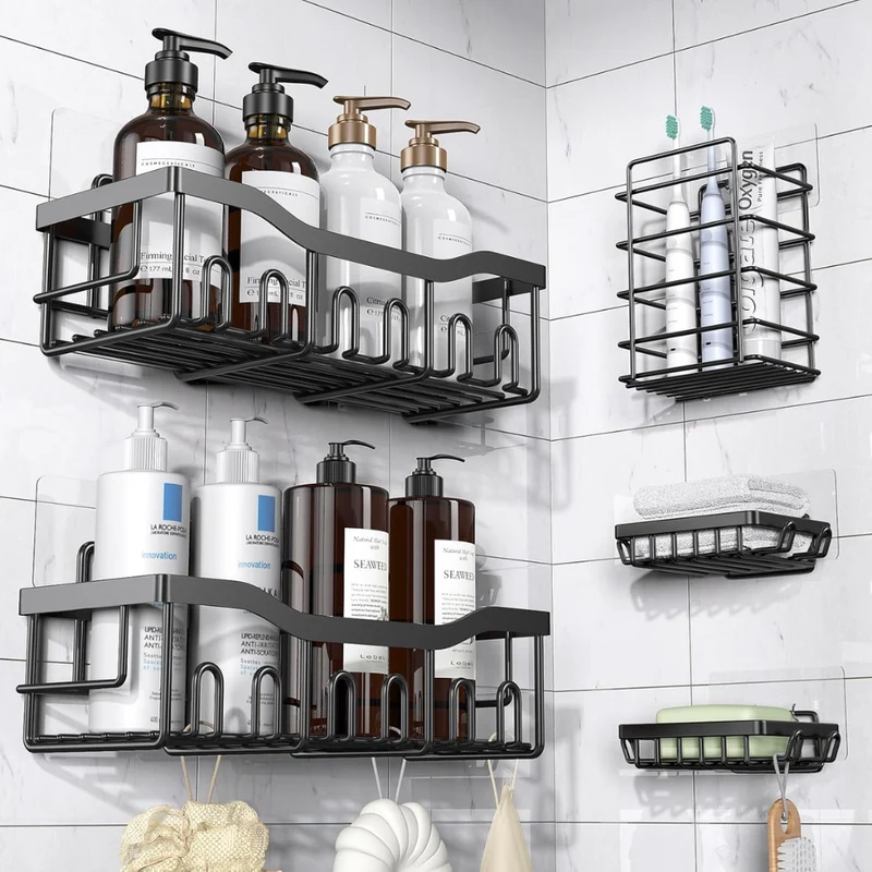 Zelfklevend Douche Caddy Opbergrek Set - Geen Boren Nodig