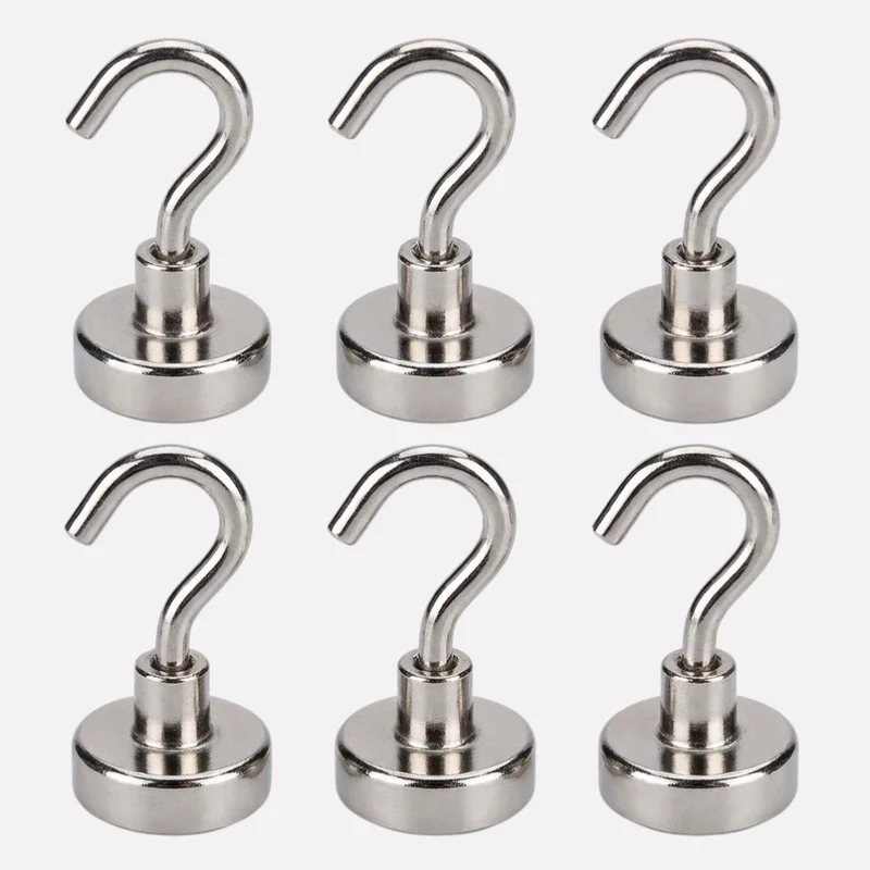 20 Stuks Magnetische Haken - Sterke Ophanghaken Zilver