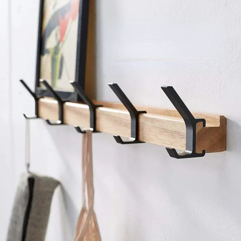 Wandgarderobe met 5 Verstelbare Haken - Scandinavisch Design