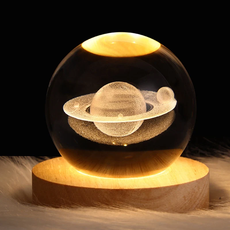 SolarSphere: Rustgevende Kristallen Planeet Sfeerlamp