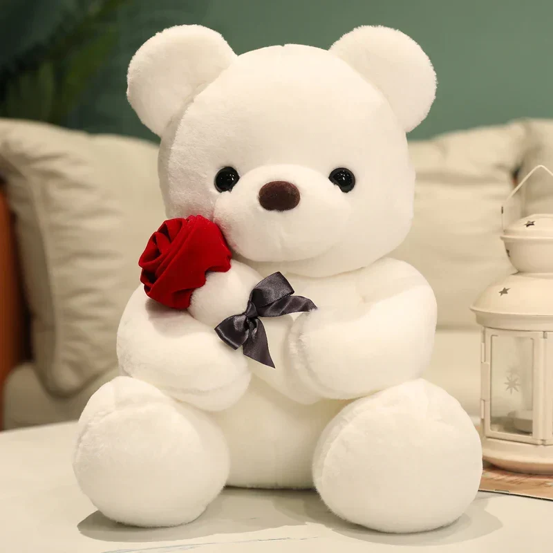 Unisex Zachte Teddybeer Knuffel met Rozen - Romantisch Cadeau