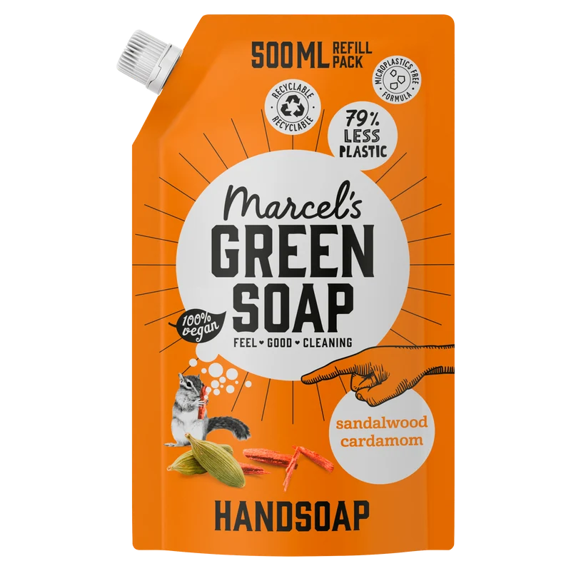 Marcel's Green Soap Handzeep Sandelhout & Kardemon navul