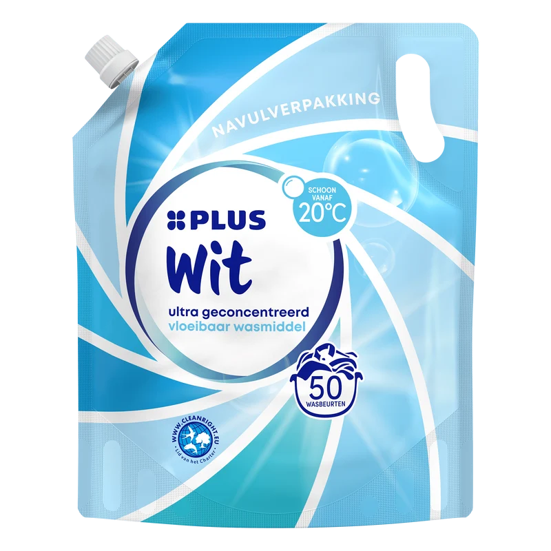 Vloeibaar wasmiddel navulzak wit