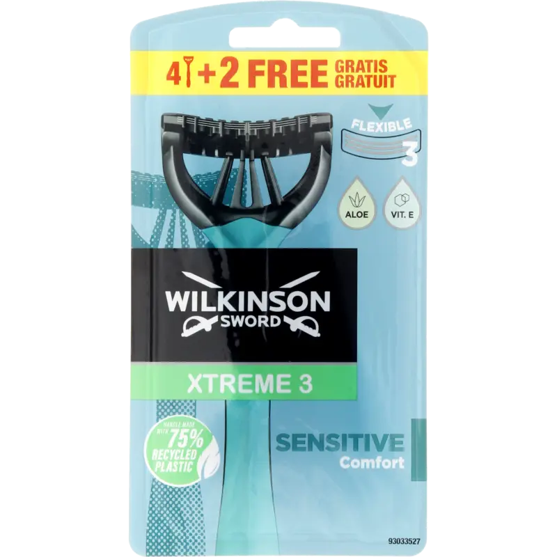 Wilkinson Xtreme3 sensitive scheermesjes