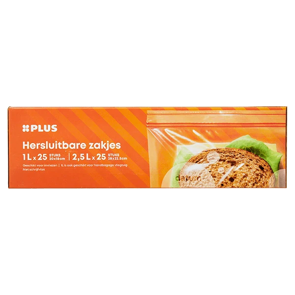 Hersluitbare zakjes 1L / 2,5L