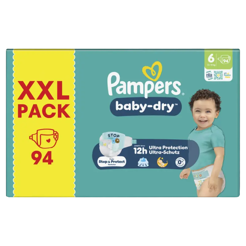 Pampers Baby-dry luiers maat 6 XXL pack