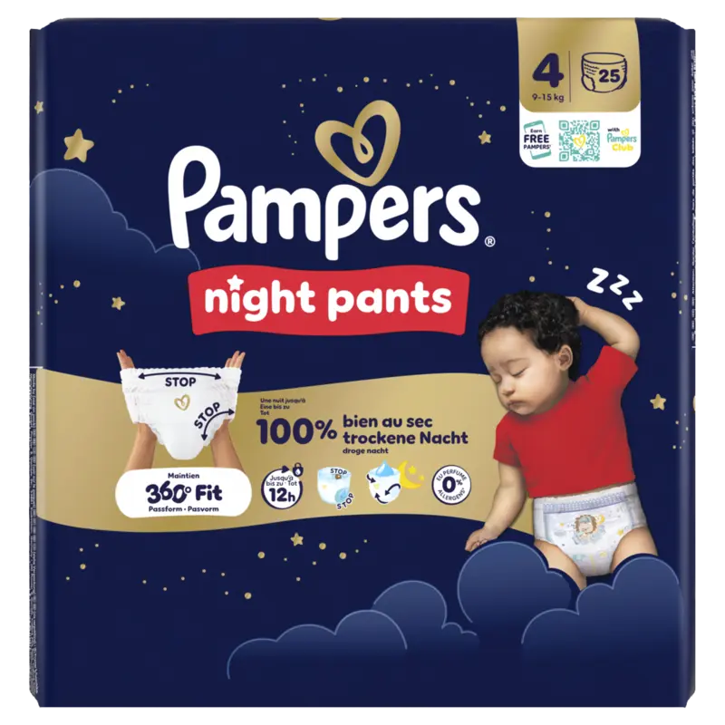 Pampers Night pants luierbroekje maat 4