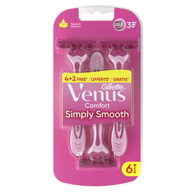 Gillette Venus Comfort smooth 4+2 scheermesjes