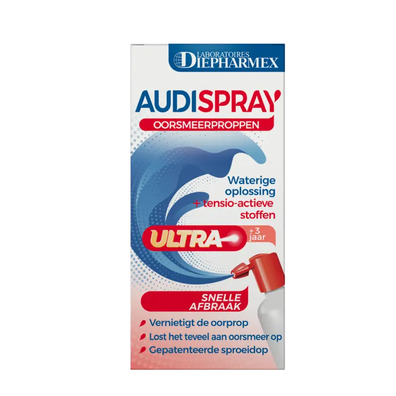 Audispray Ultra bij oorsmeerprop
