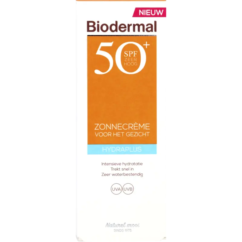 Biodermal Hydraplus gezicht zonnecrème tube spf50