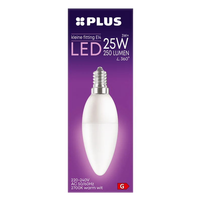 Lamp LED 25W Kaars kleine fitting mat