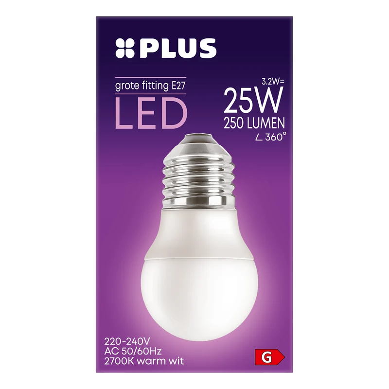 Lamp LED 25W Kogel grote fitting mat