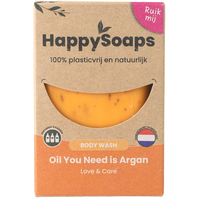 HappySoaps Arganolie en rozemarijn body bar