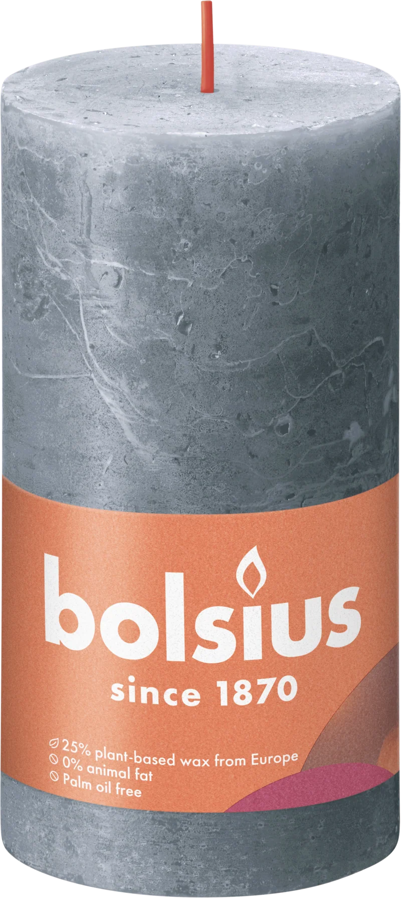 Bolsius Rustiek stompkaars 130/68 Slate Blue