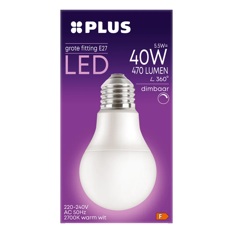 Lamp LED 40W grote fitting mat dim