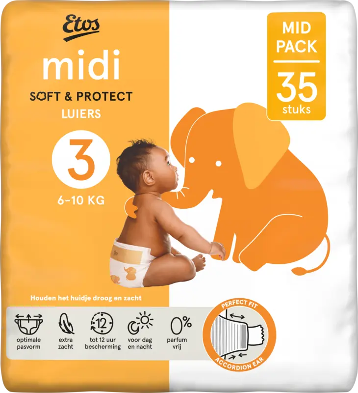 Etos Midi soft & protect luiers maat 3