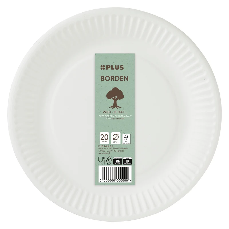 Bord karton FSC 23cm