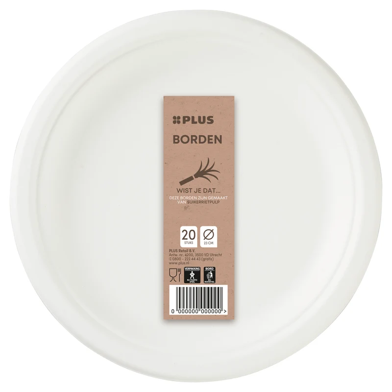 Bord rond 23cm bagasse