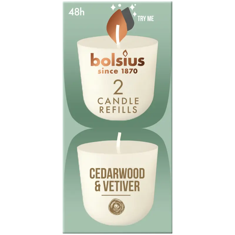 Bolsius Navulling clean light cedarwood