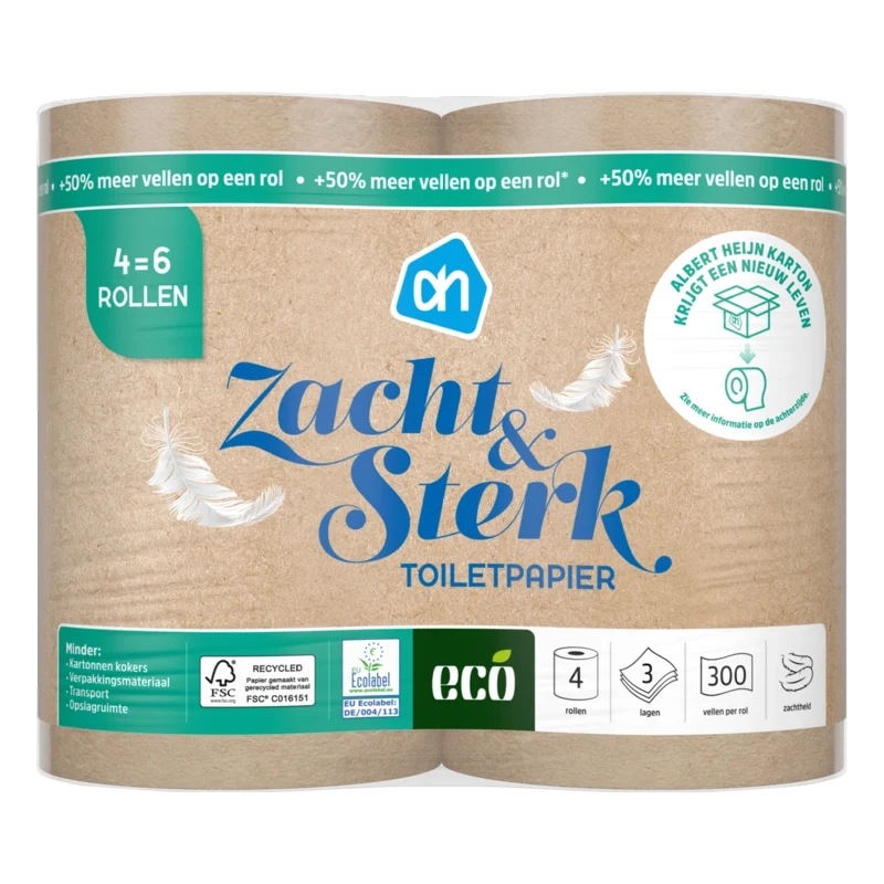 Eco Recycle toiletpapier 3-laags 4=6 rollen