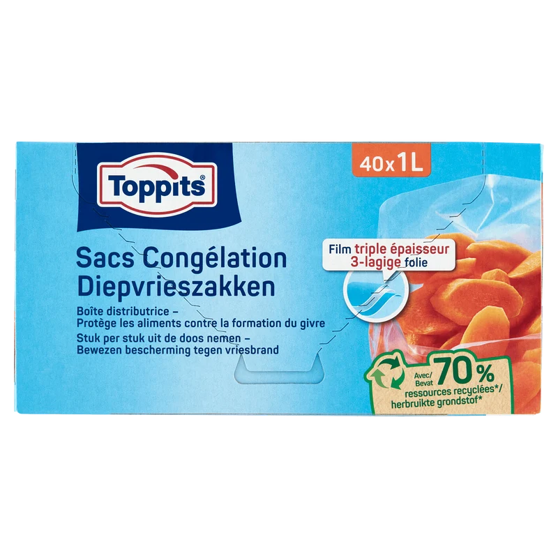 Toppits Diepvrieszakken 1L