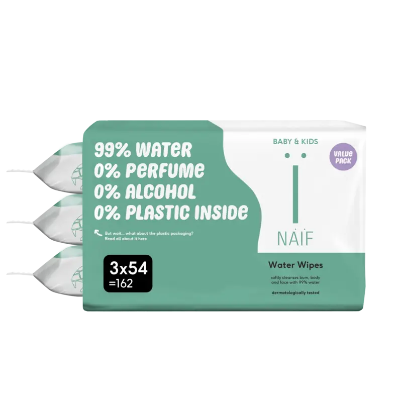 Naïf Baby & kids waterdoekjes 3-pack