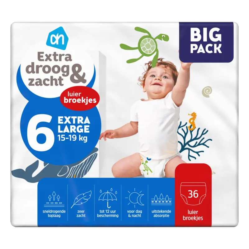 Extra droog en zacht pants maat 6