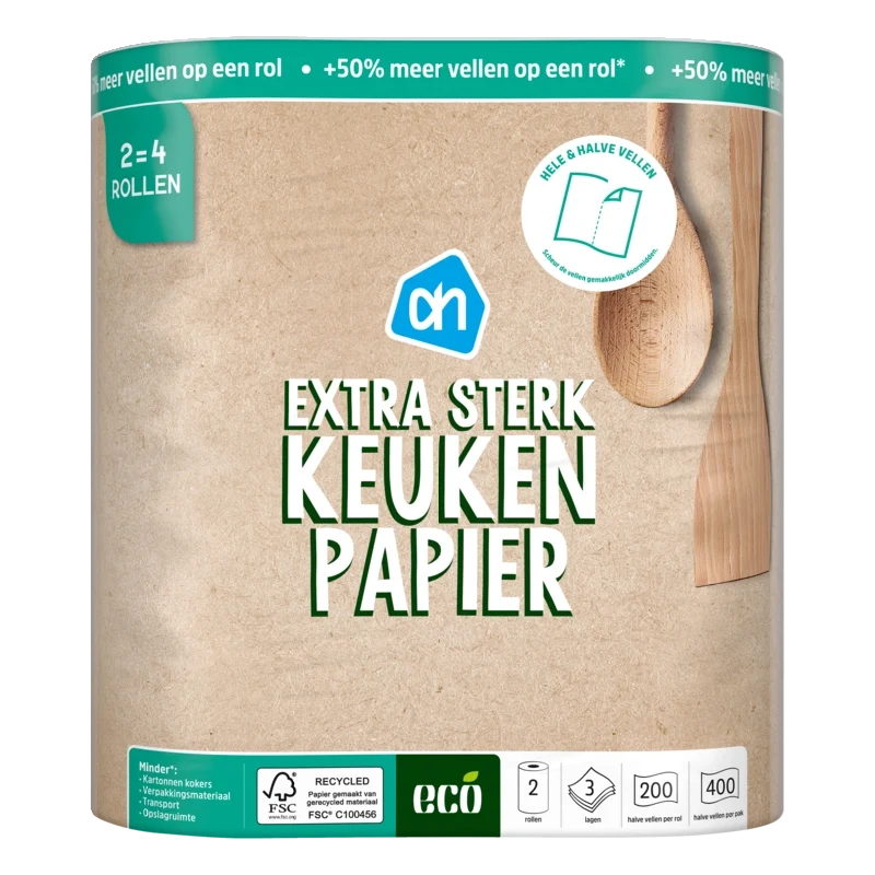 Eco Keukenpapier extra sterk 2=4 rollen