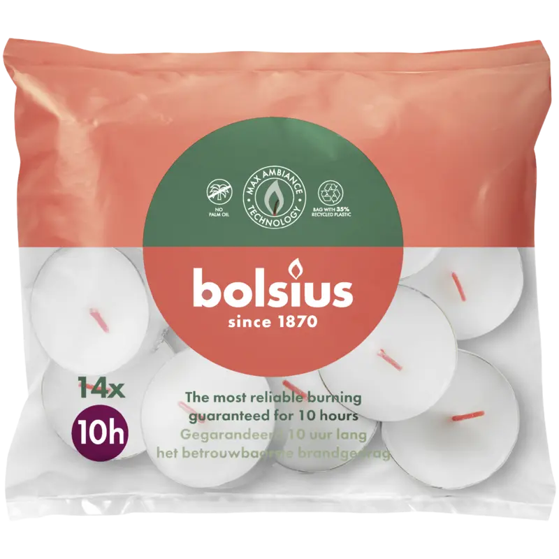 Bolsius Maxi theelichten 10 uurs