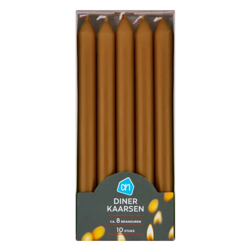 Dinerkaarsen caramel 8 branduren