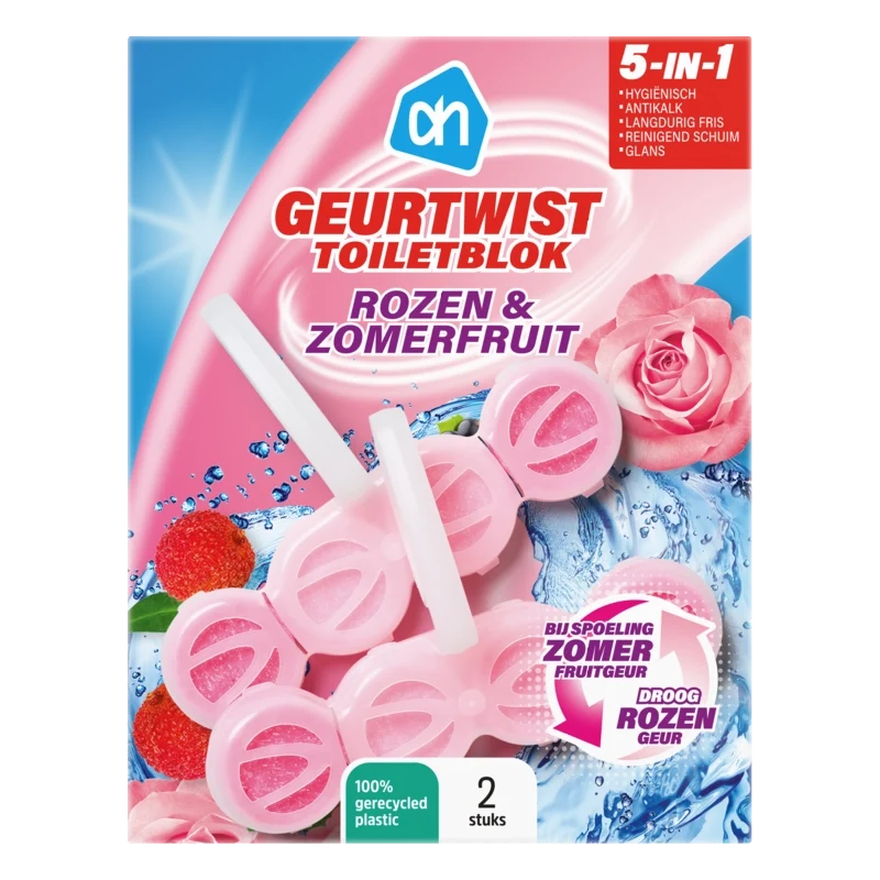 Geurtwist toiletblok rozen & zomerfruit