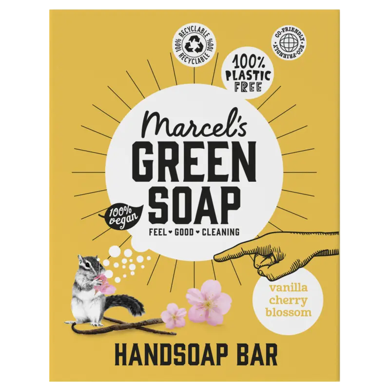 Marcel's Green Soap Handzeep bar vanille & cherry blossom