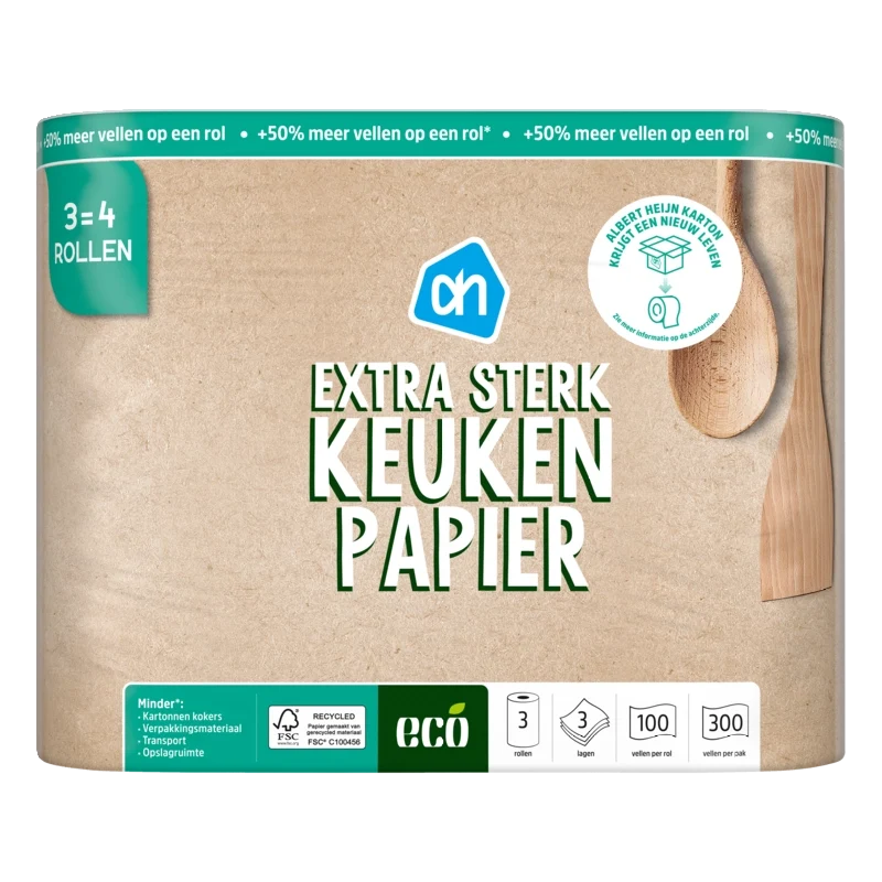 Keukenpapier recycled 3-laags