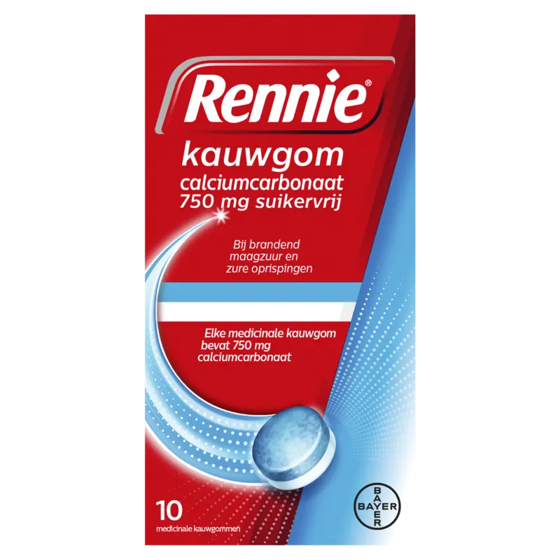 Rennie Kauwgom calciumcarbonaat suikervrij
