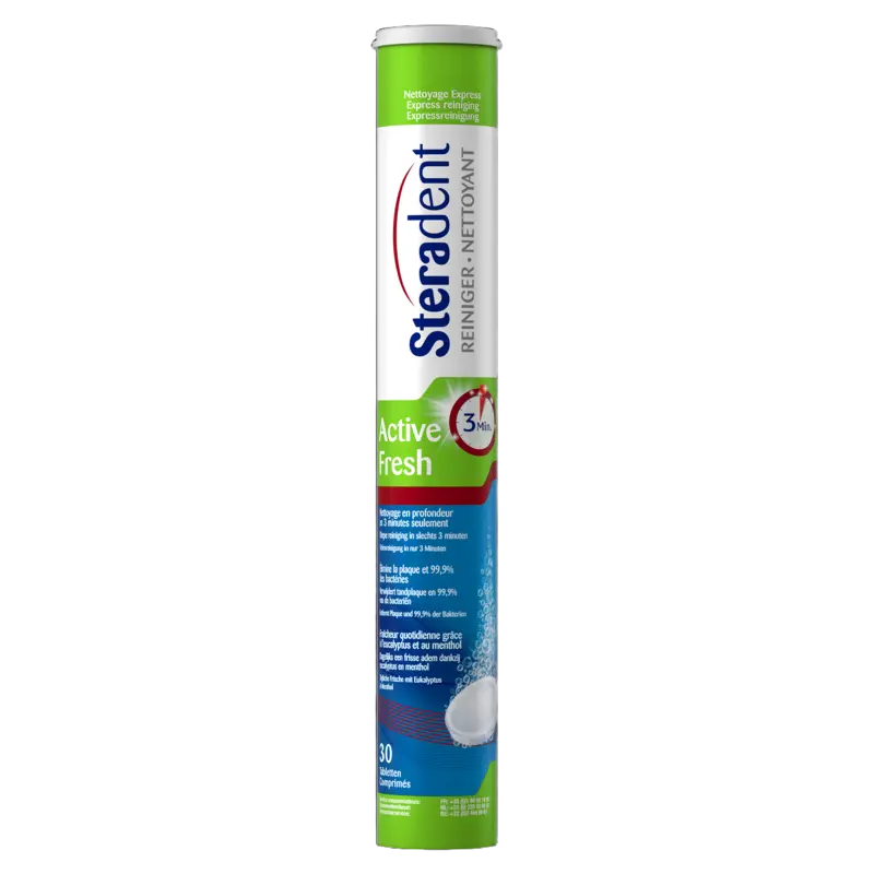 Steradent Kunstgebit reiniger active fresh