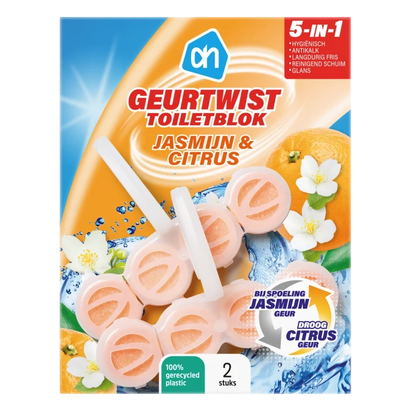 Geurtwist toiletblok jasmijn & citrus