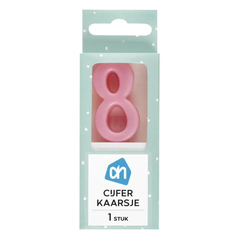Kaars cijfer 8 kleur