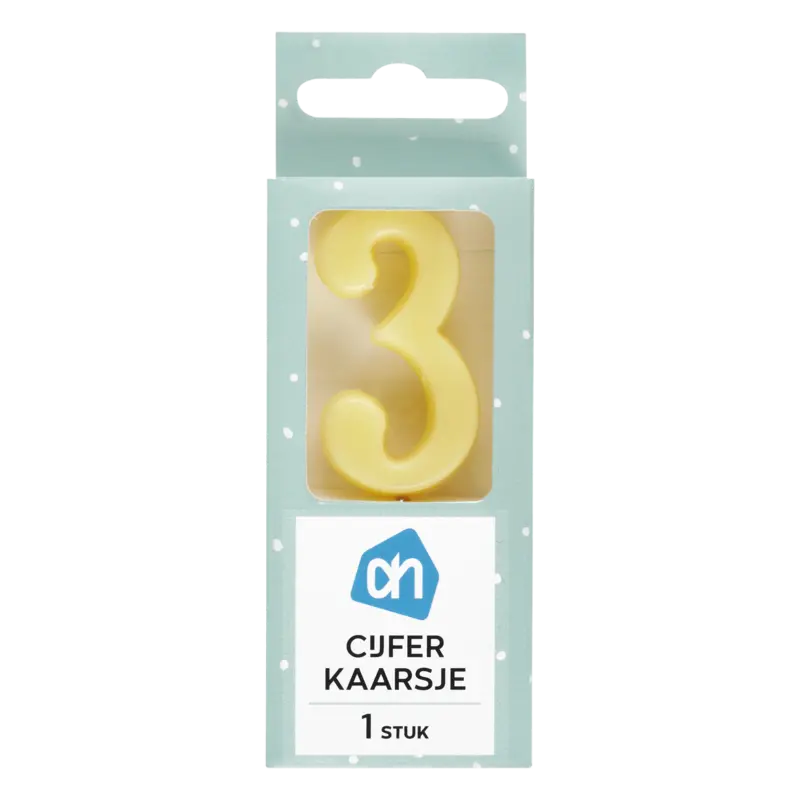 Kaars cijfer 3 kleur