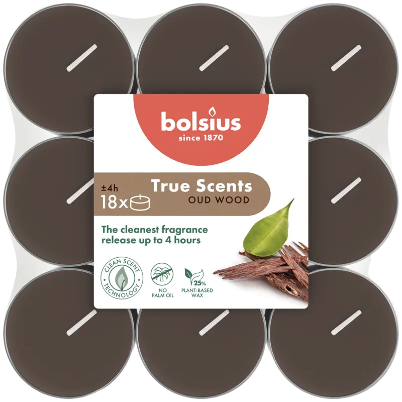 Bolsius True scents geurtheelichten oud wood