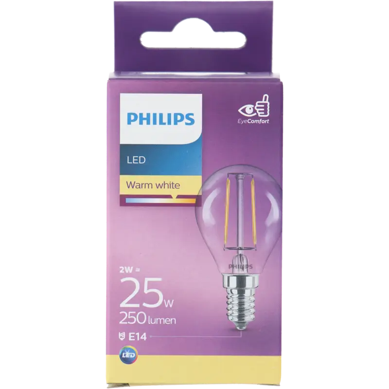 Philips Led fil kogel helder E14 25W