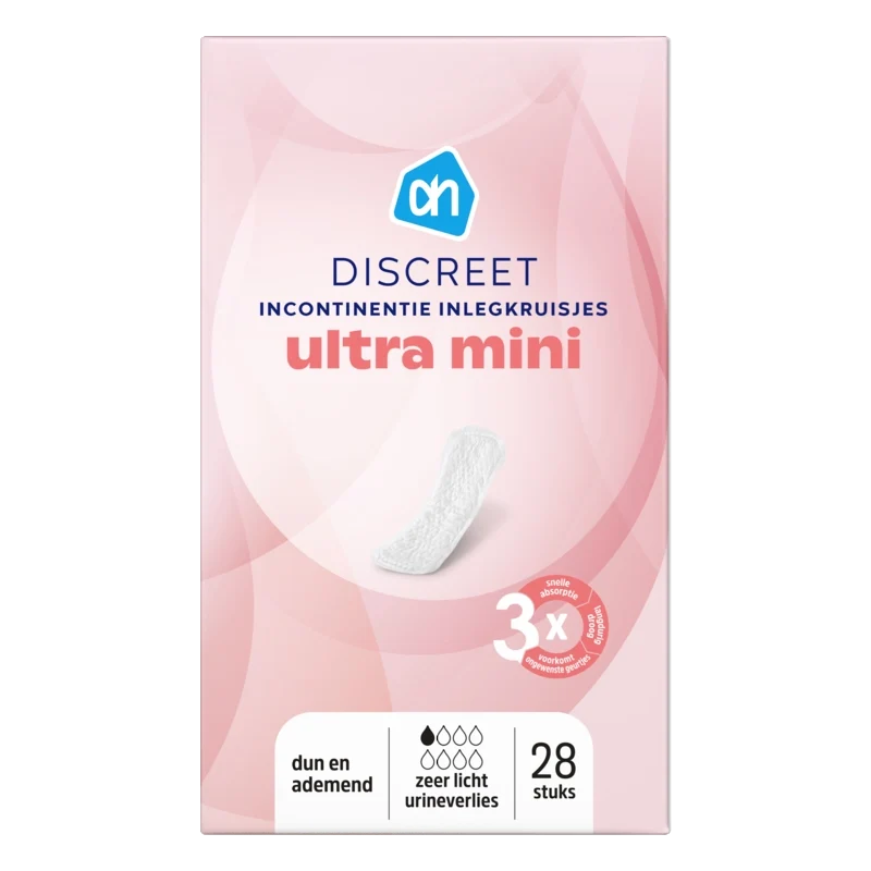 Ultra mini incontinentie inlegkruisjes